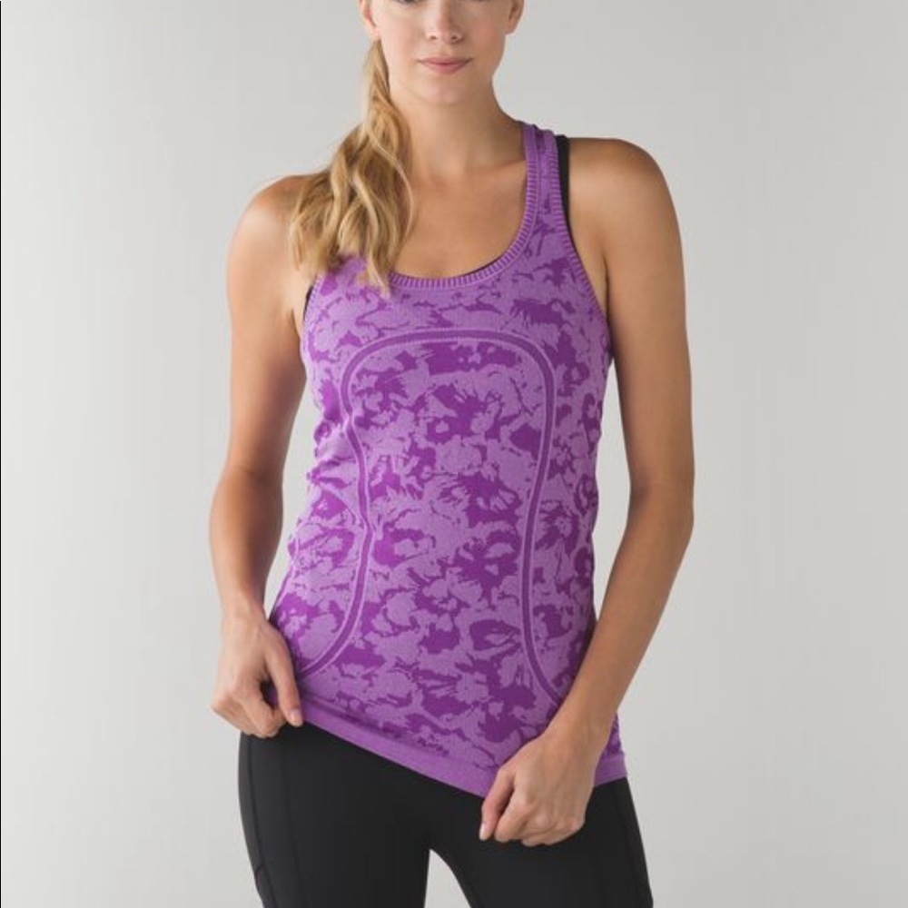 lululemon Swiftly Tech Racerback purple print